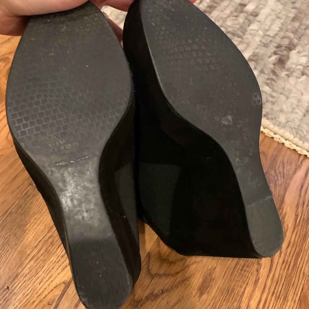 Stuart Weitzman Black Wedge Booties - image 7